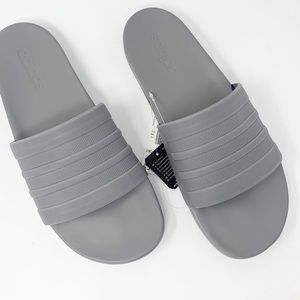 NIB Adidas Adilette Comfort Slides Gray Sz 10